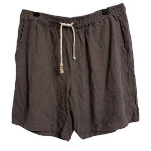 Coofandy  Brown Linen Coastal Minimalist Lightweight Shorts Casual
